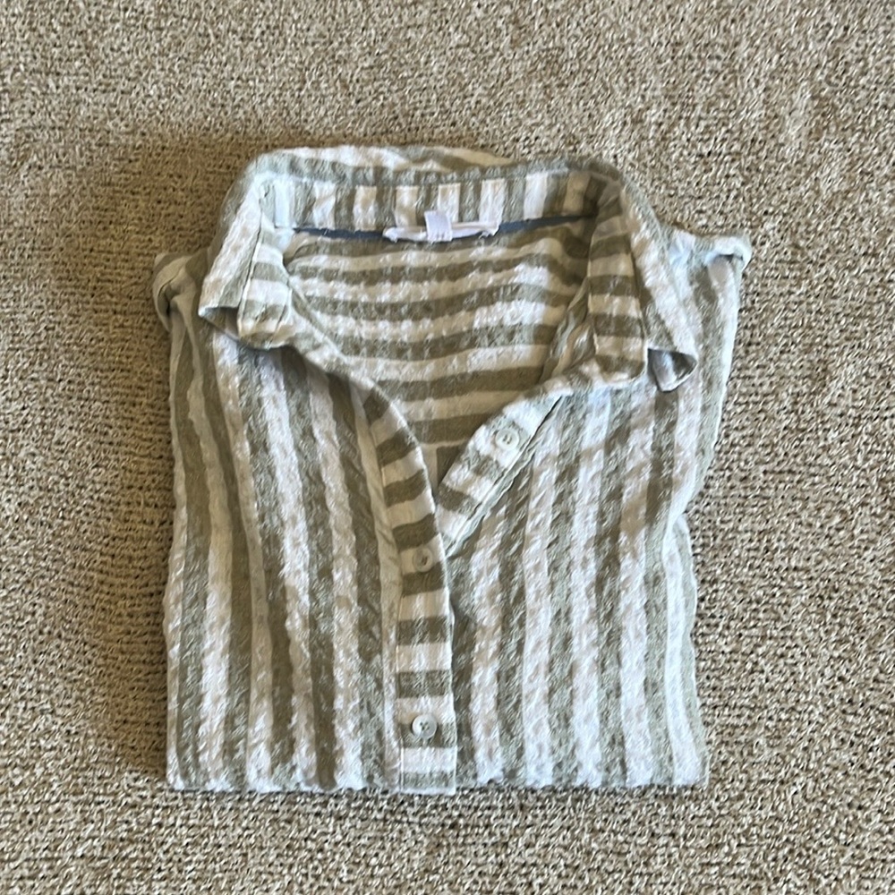 Striped Button-Up Shirt